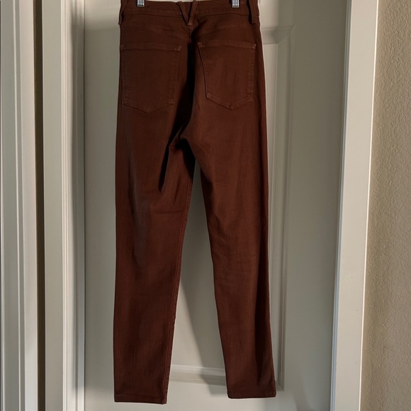 Veronica Beard Maera Skinny High Rise Button Up Brown Denim Jeans size 28 - Picture 5 of 10